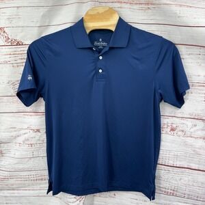 Brooks Brothers Polo Shirt Mens Large Performance Series Navy‎ Blue Short Sleeve
